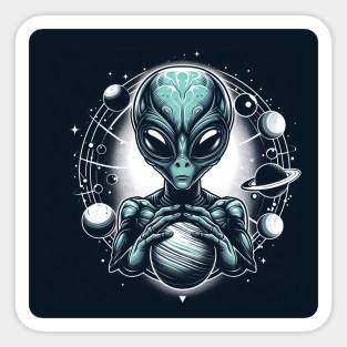 Alien art Sticker